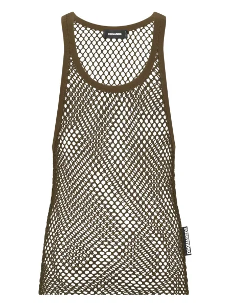 Cămașă Dsquared2 plasă maro