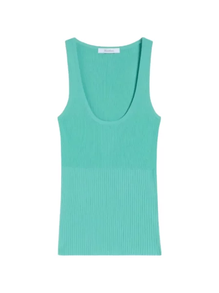 Top Max Mara cu nervuri verde