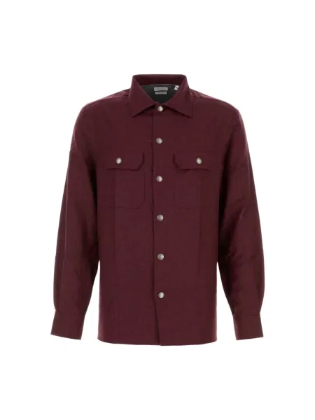 Koszula Brunello Cucinelli casual czerwona
