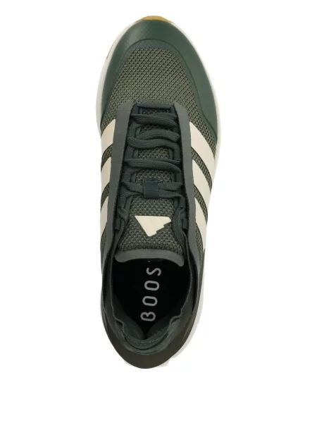 Sneakerși Adidas Cloudfoam alergare cu dungi cu platformă verde