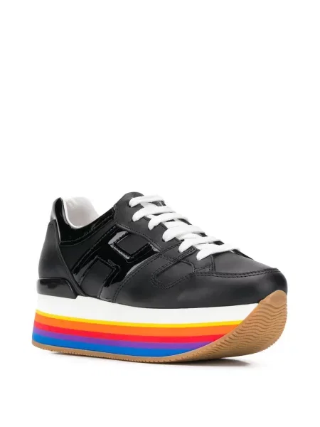Sneakerși Hogan cu platformă negru