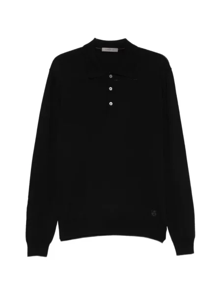 Lung tricou polo Corneliani negru