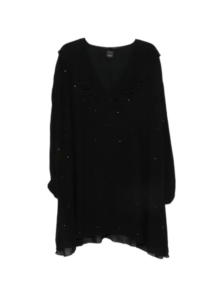 Rochie Pinko cu volane negru