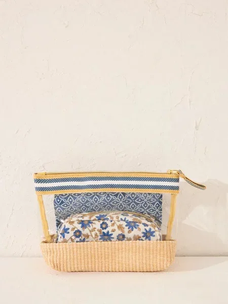 Козметична чанта women'secret 3 броя синьо