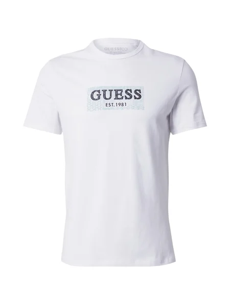 Guess Tricou Slim Fit alb