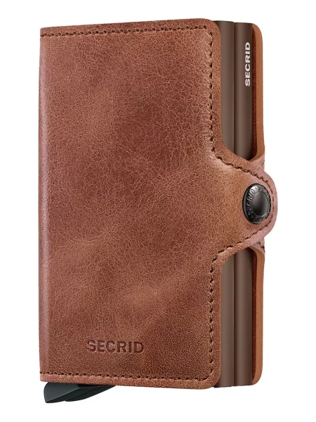 Secrid portofel de piele TV-Cognac-Brown maro