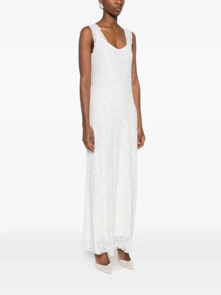 Rochie P.a.r.o.s.h. din dantelă de costum alb