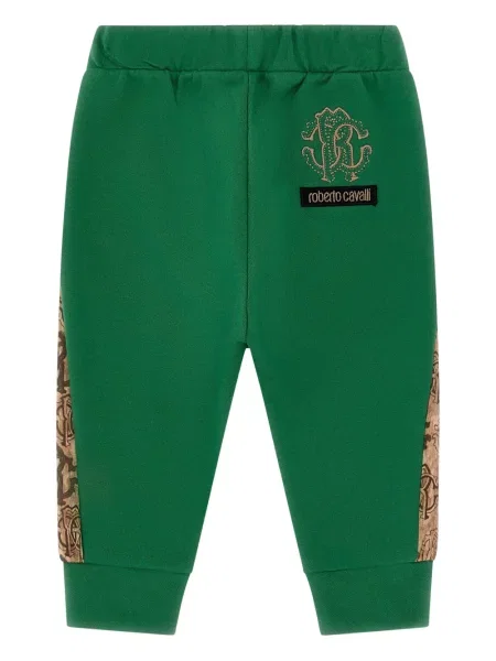 Spodnie dziecięce Roberto Cavalli zielone