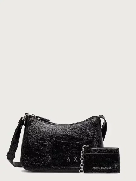 Geanta hobo Armani Exchange din piele negru