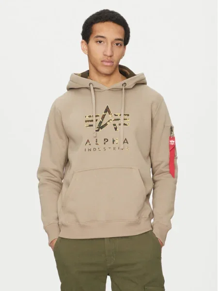 Alpha Industries Суитшърт Camo Tpu бежов