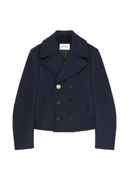 Decupat palton Givenchy de lână albastru