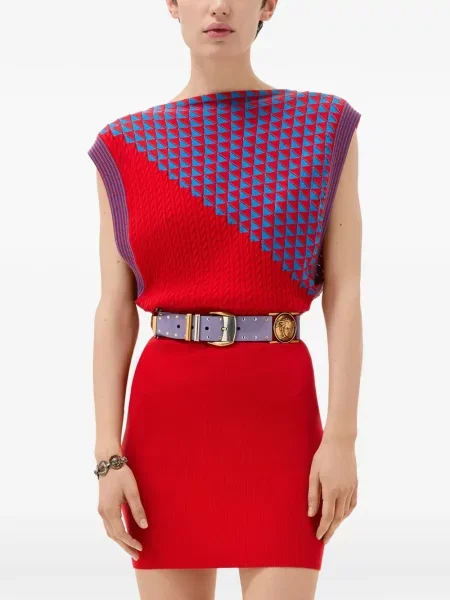 Rochie mini Versace tricotate roșu