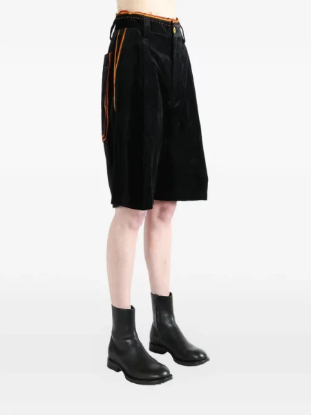 Welurowe szorty Communs czarne