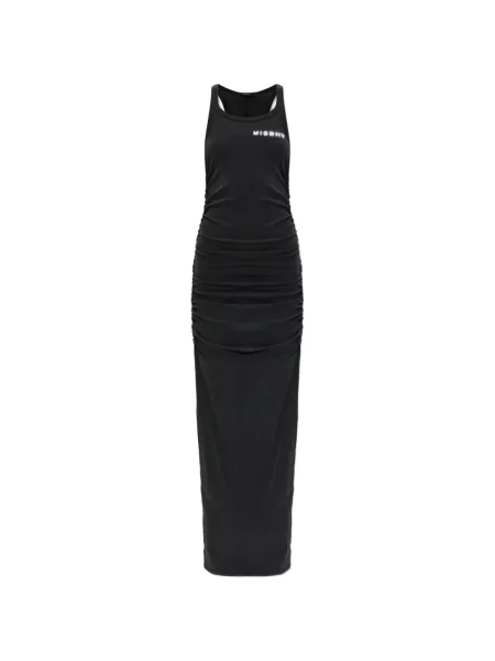 Rochie cu volane Misbhv cu imagine negru