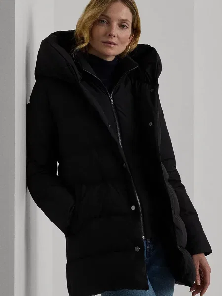 Μπουφάν με επένδυση από πούπουλα Lauren Ralph Lauren μαύρο