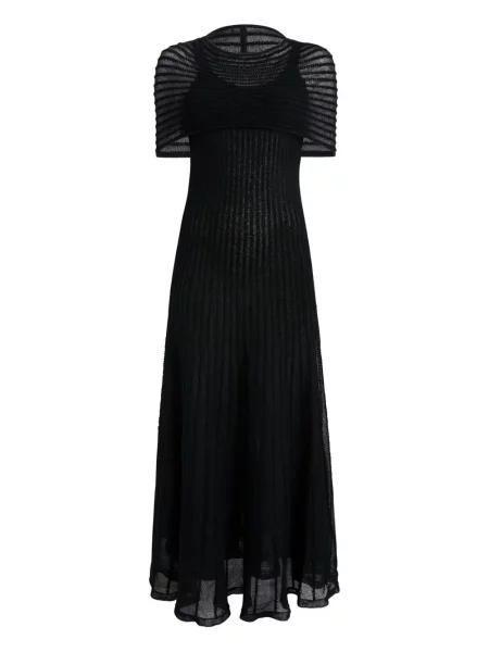 Rochie Khaite cu dungi de costum negru