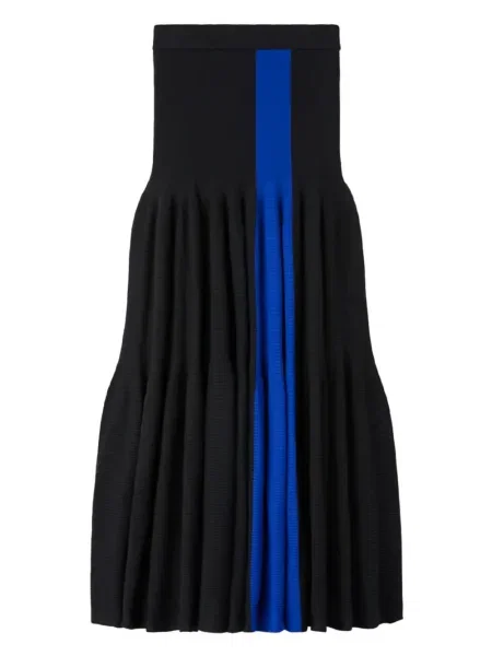 Spódnica plisowana Cfcl w paski do kolan czarna