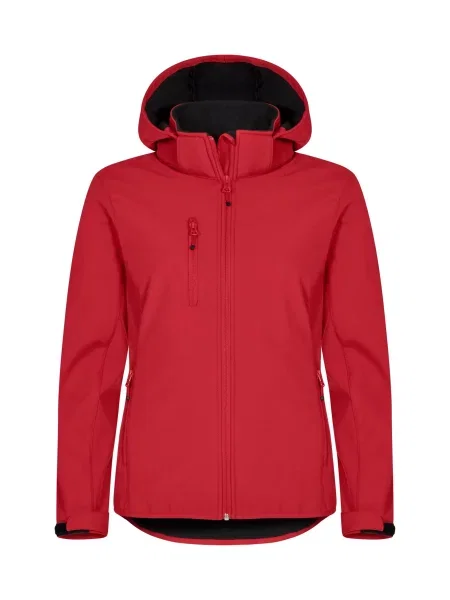 Clique Kurtka Softshell z Kapturem z recyklingu – Red czerwona