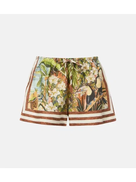 Pantaloni scurți Alemais de in cu imagine