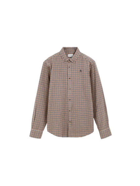 Scalpers Košile marine modrá / šedobéžová bílá