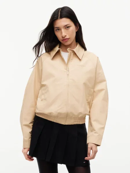 Tommy Jeans Prechodná bunda béžová