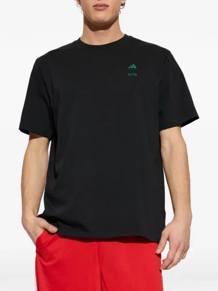 Tricou Adidas cu dungi scurt alb