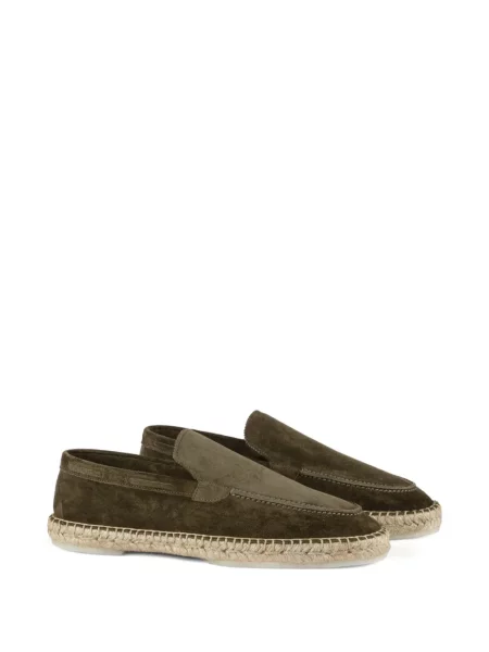 Espadrile Aurélien din piele de căprioară slip-on verde