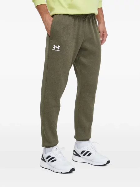Pantaloni Under Armour cu imagine alergare cu cordon verde