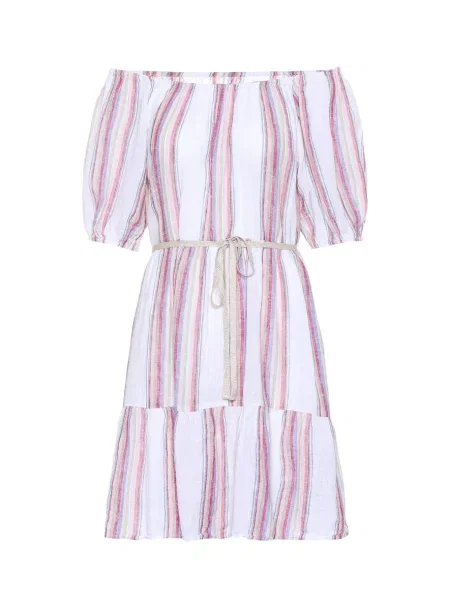 Ľanové pruhované šaty Velvet