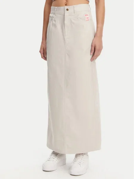 Fusta maxi Adidas cu imagine bej