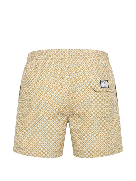 Slip de baie Fedeli cu imagine cu imprimeu geometric cu cordon