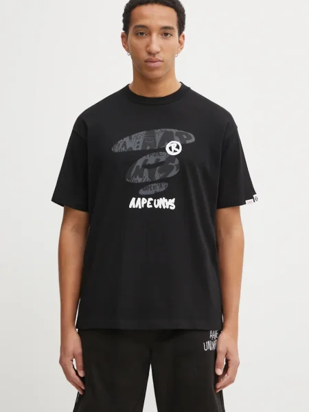 AAPE tricou din Theme Main cu imprimeu negru
