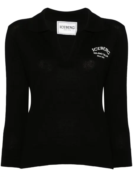 Top Iceberg wełniany czarny