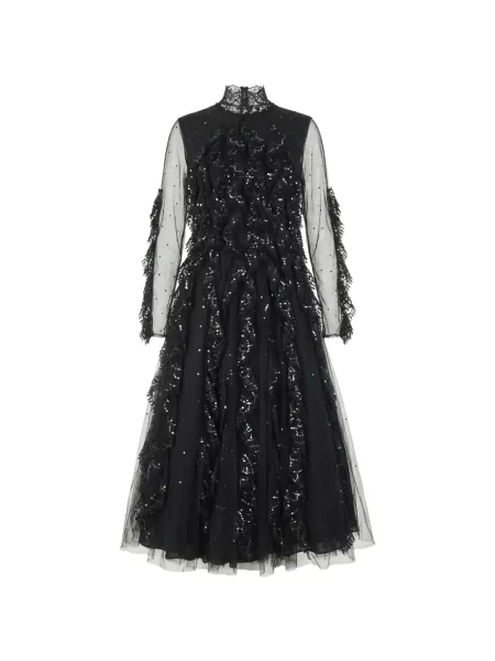 Rochie midi Valentino Garavani cu paiete negru