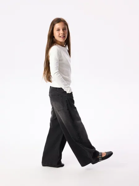Reserved Jeansy baggy czarny