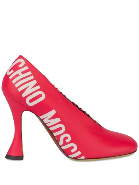 Pantofi cu toc Moschino cu imagine roșu