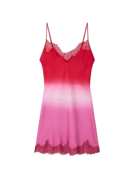 Rochie mini Mes Demoiselles din dantelă roz