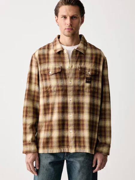 Levi's cămașă pentru bărbați din LS WORKER WW x WORKWEAR maro