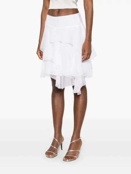 Mini sukňa Alberta Ferretti biela