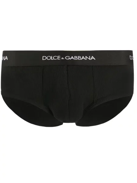 Chiloți Dolce & Gabbana din jerseu cu autograf negru