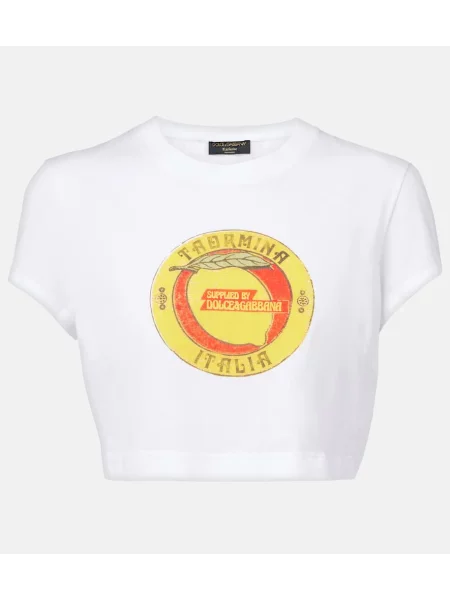 Cropp tricou Dolce&gabbana cu imagine alb
