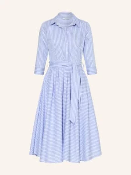 Rossana Diva Sukienka Koszulowa Z Rękawami blau biała