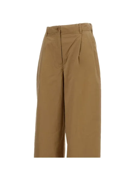 Pantaloni Casey Casey plisate galben