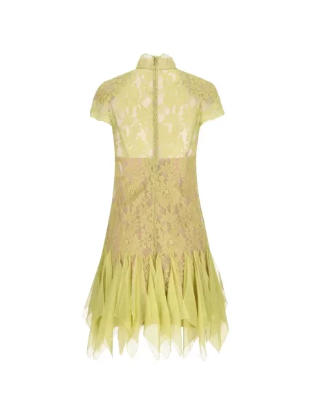 Rochie mini Valentino Garavani din dantelă galben