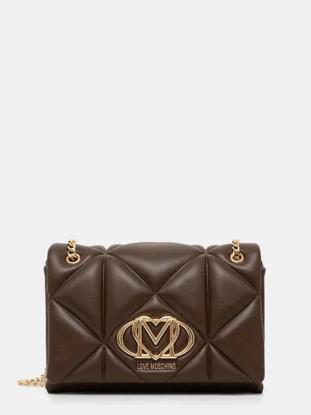 Geanta crossbody Love Moschino din piele maro