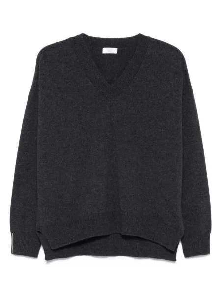 Pulover Peserico cu decolteu în V gri