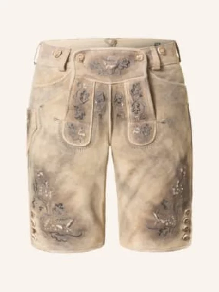 Beckert Kožené Krojové Kalhoty Lustenau světle hnědá