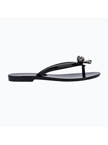 Șlapi pentru femei Melissa Harmonic Iris Ad black/silver negru