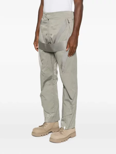 Pantaloni Rick Owens cu bretele gri