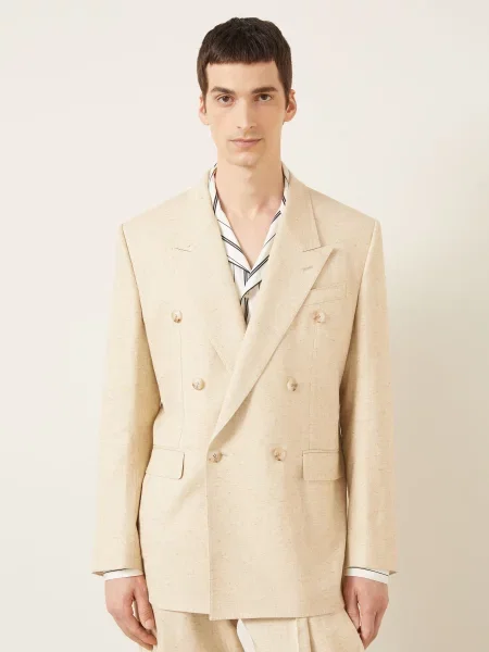 Dolce & Gabbana Sako Slim Fit melange bianchi-beig